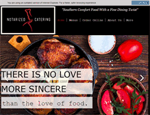 Tablet Screenshot of notarizedcatering.com